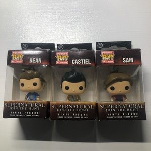 Bundle of 3 Supernatural mini funko pops